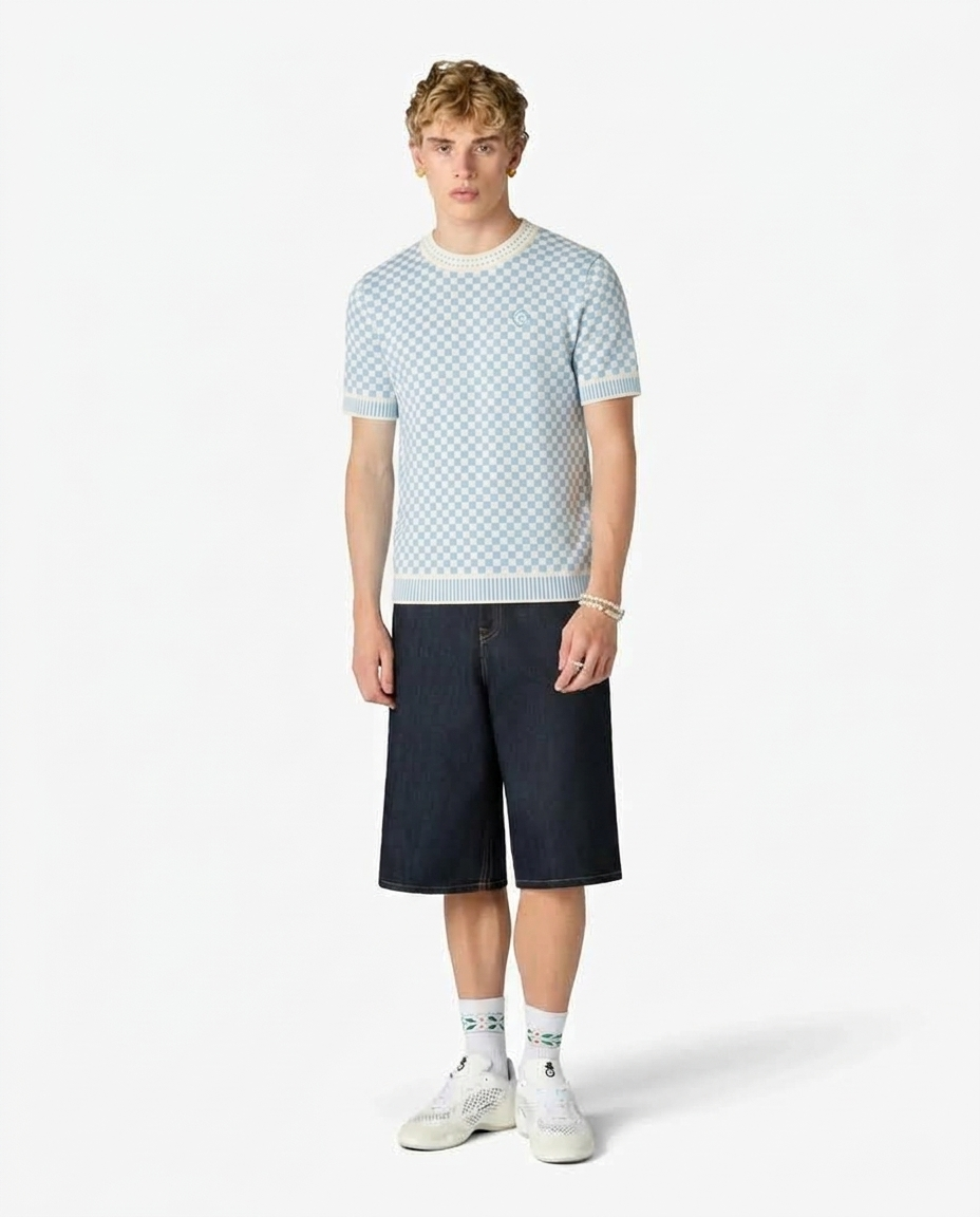 T-shirt Casablanca a carreaux maison prado alger