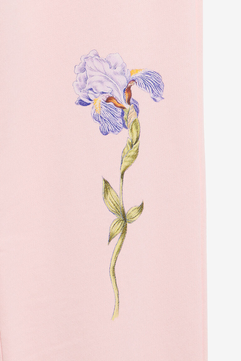 Pantalon De Jogging Rose À Taille Léopard