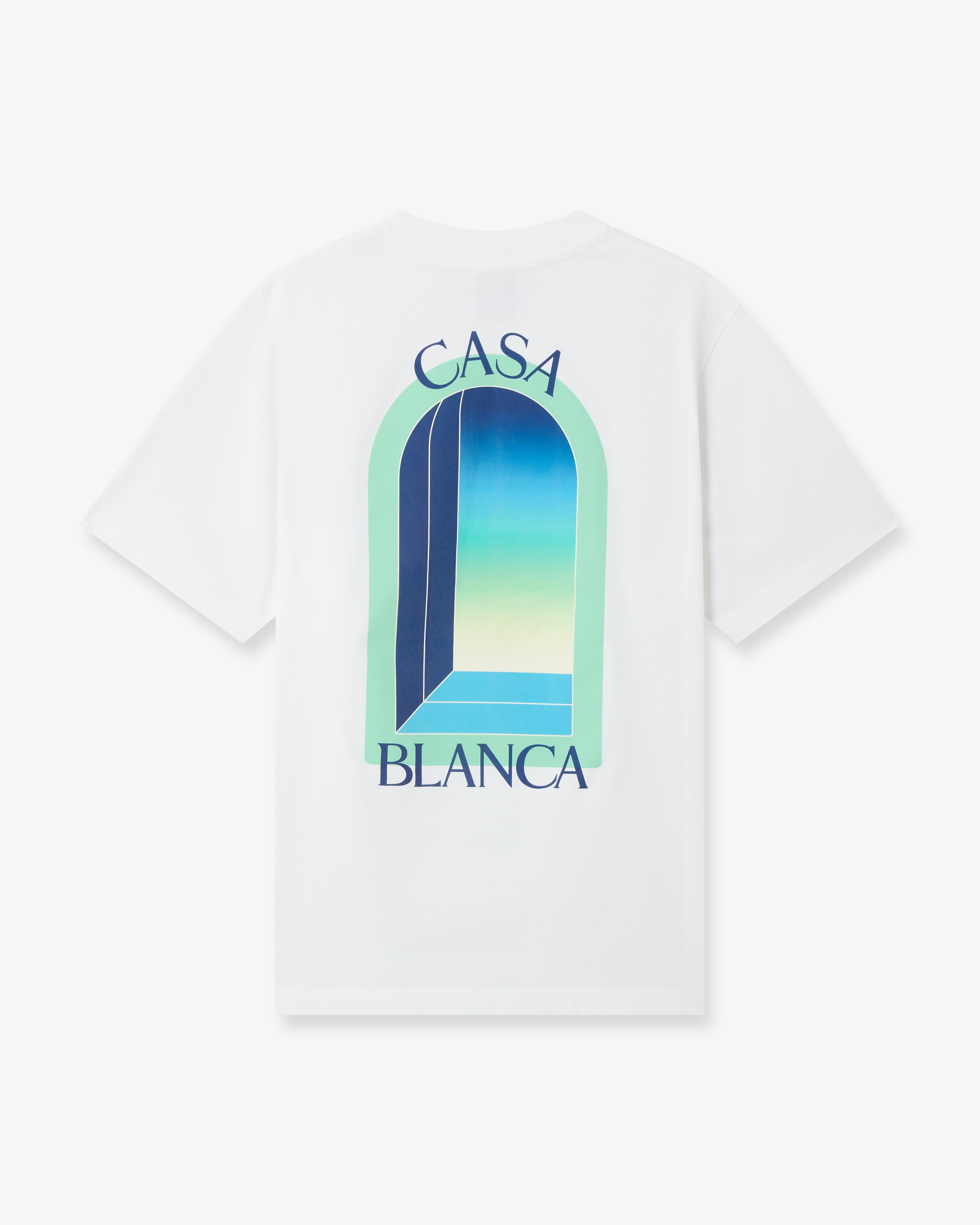 T‑shirt CASABLANCA BLANC et vert menthe L’Arche