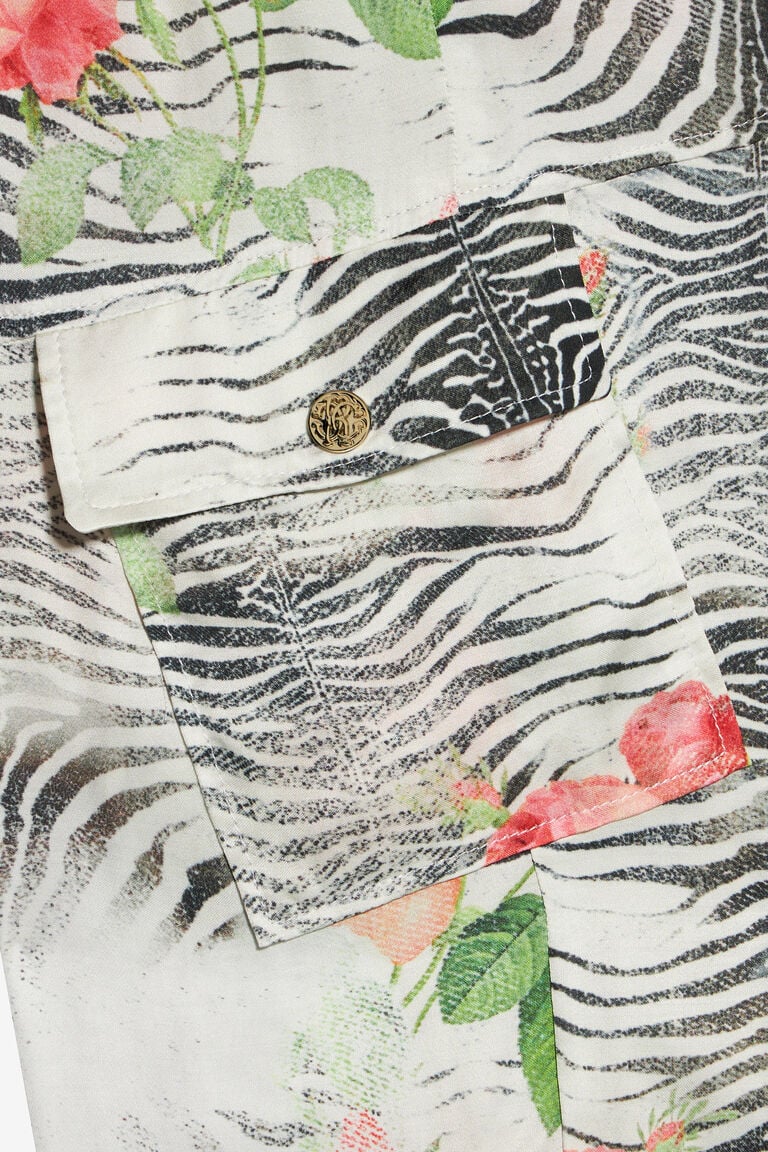 G CARGO FIT PANTSPantalon À Imprimé Mini Zebra Et Roses