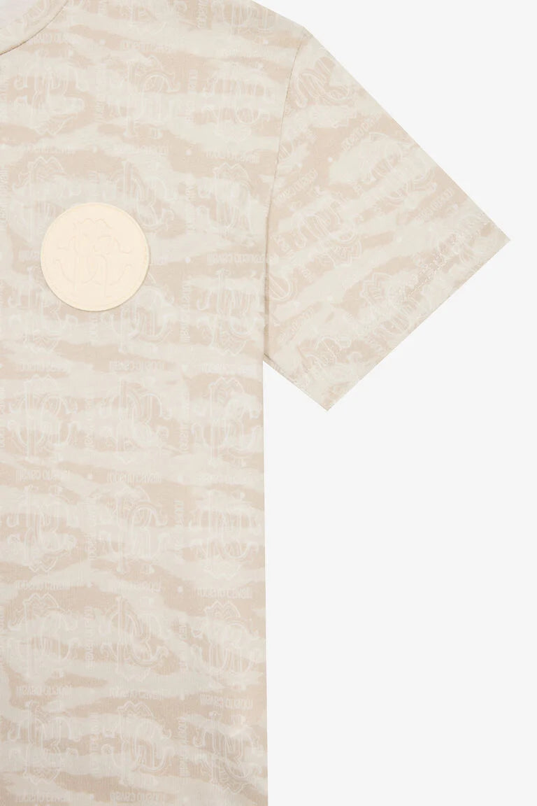 T-Shirt À Imprimé Tiger Skin Et Écusson
