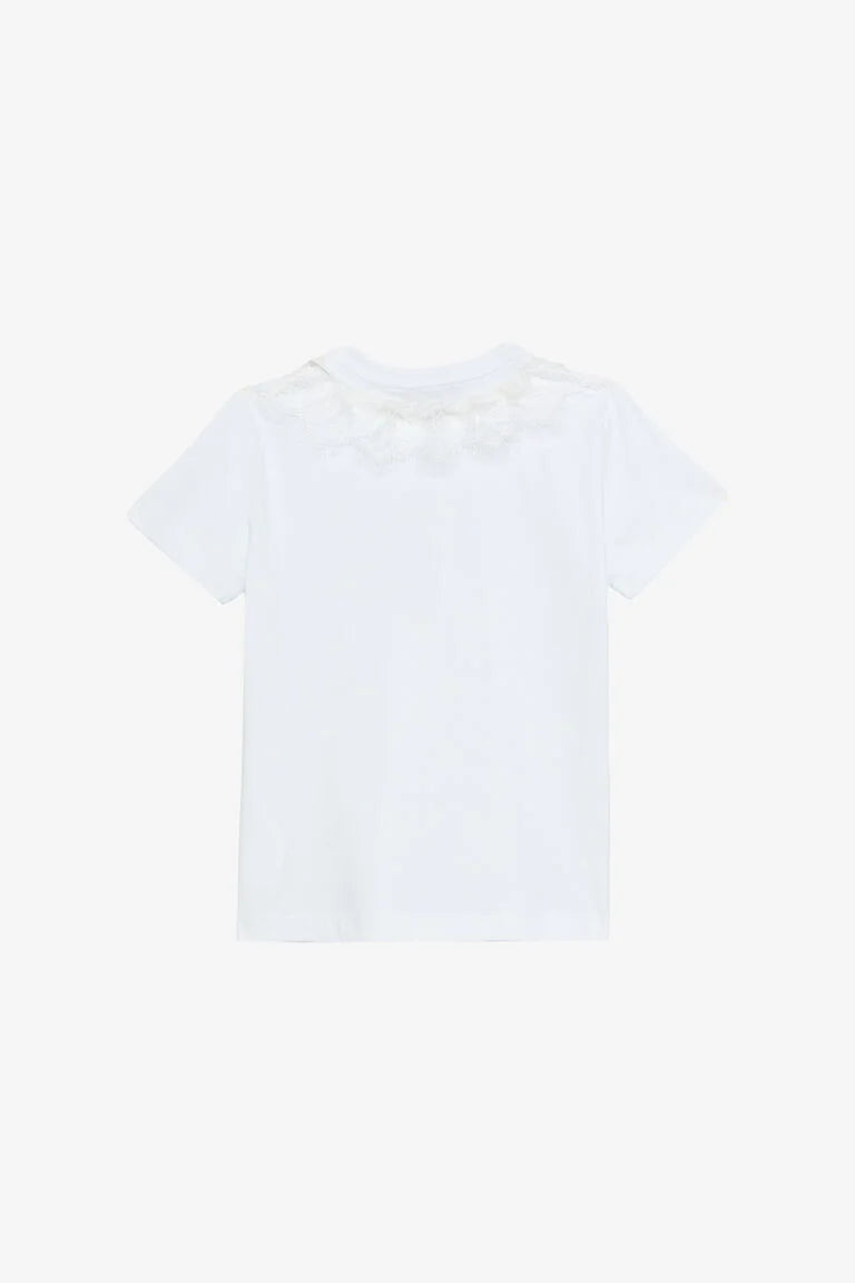 T-Shirt Avec Monogramme RC Et Dentelle