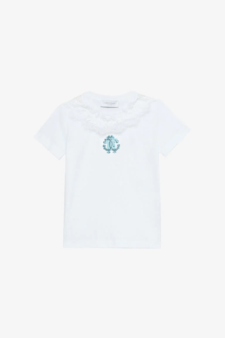 T-Shirt Avec Monogramme RC Et Dentelle