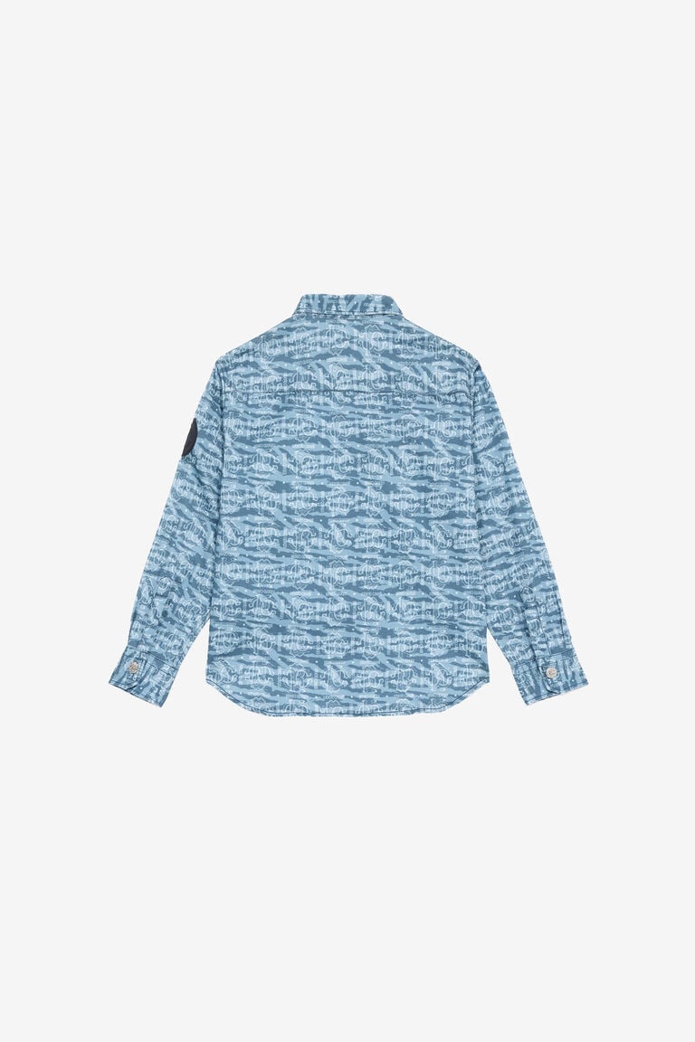 Chemise À Imprimé Tiger Skin Et Écusson