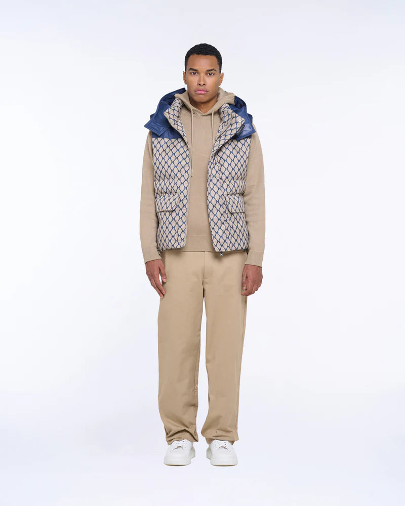 John Richmond Padded sleeveless with hood
