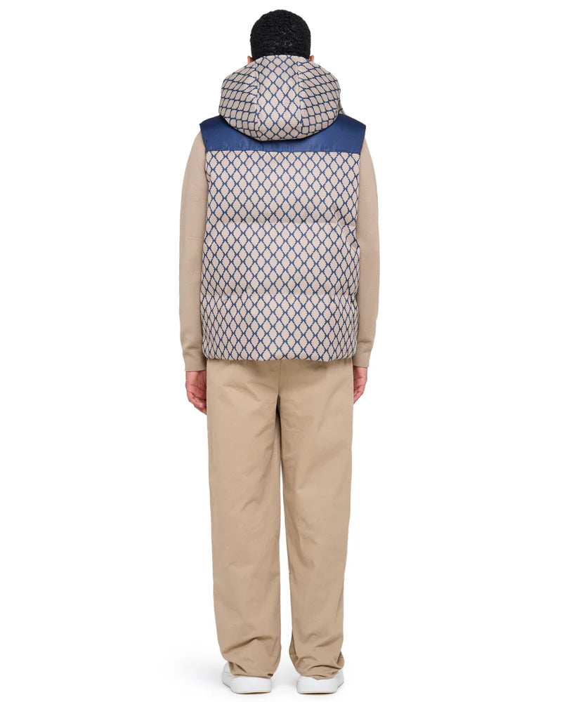 John Richmond Padded sleeveless with hood