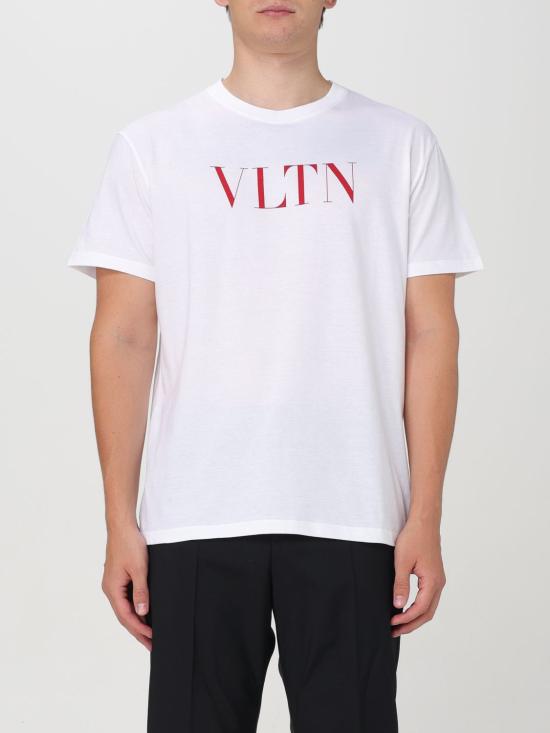 T-shirt noir en coton avec logo VLTN