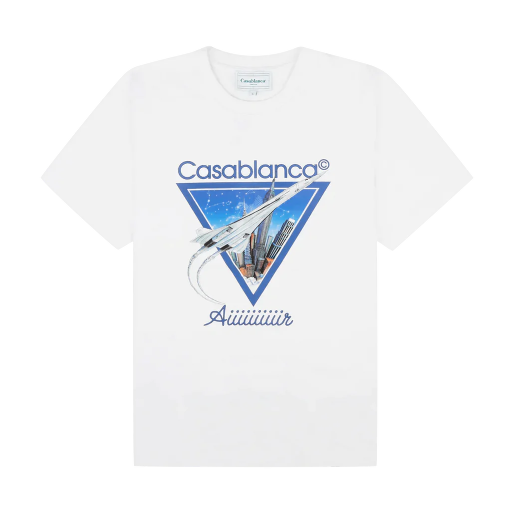 Casablanca 'Aiiiiiir' Printed White T Shirt