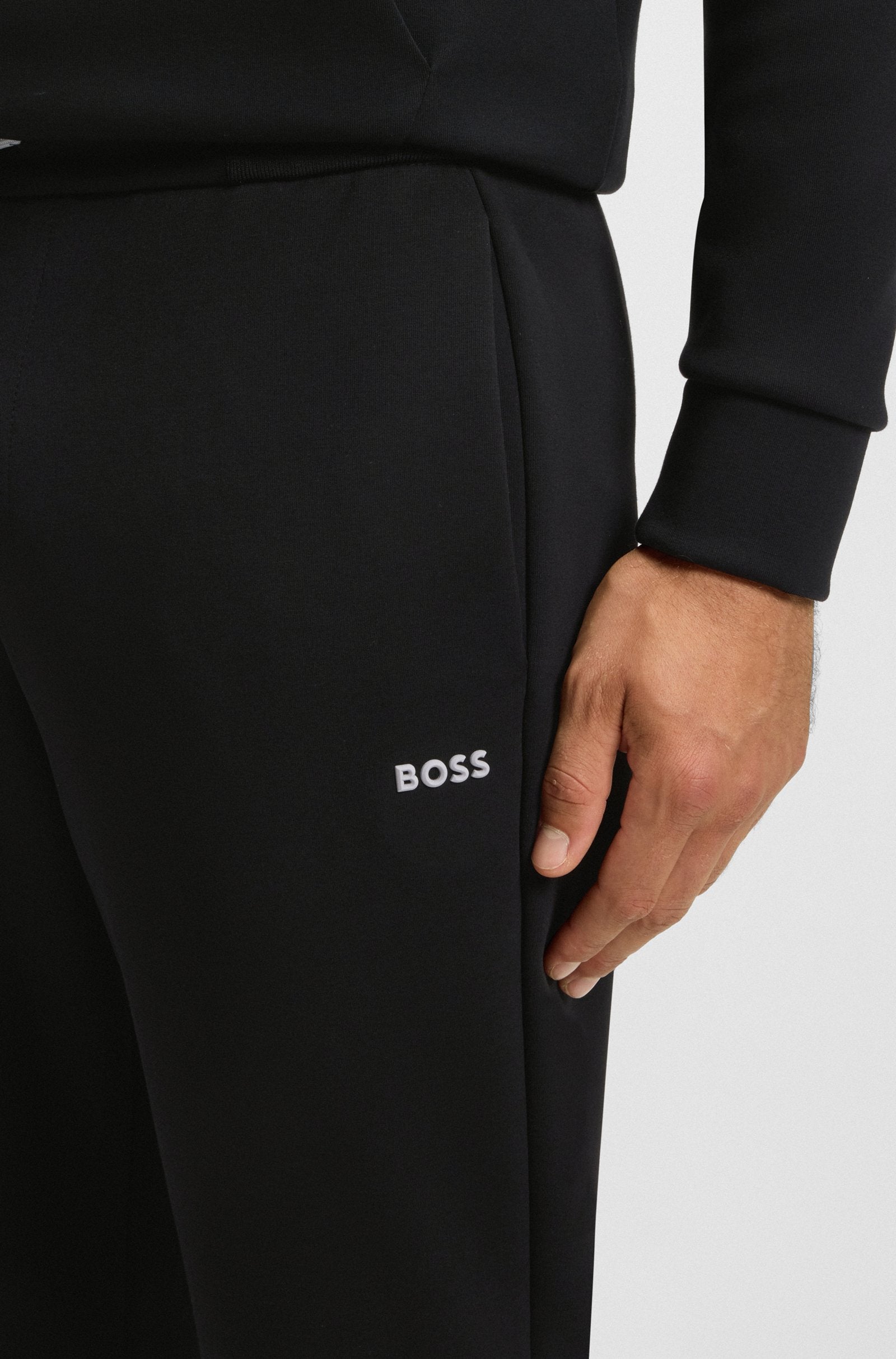 Bas de survêtement en coton mélangé avec finitions à rayures