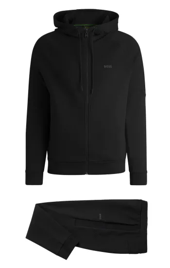 Ensemble de survêtement en coton interlock avec détails de logo