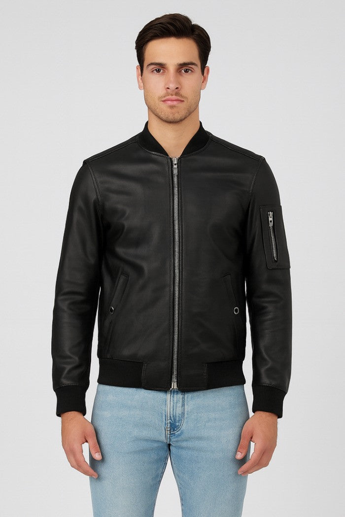 VESTE EN CUIR RICHMOND BOMBER GRILLUS