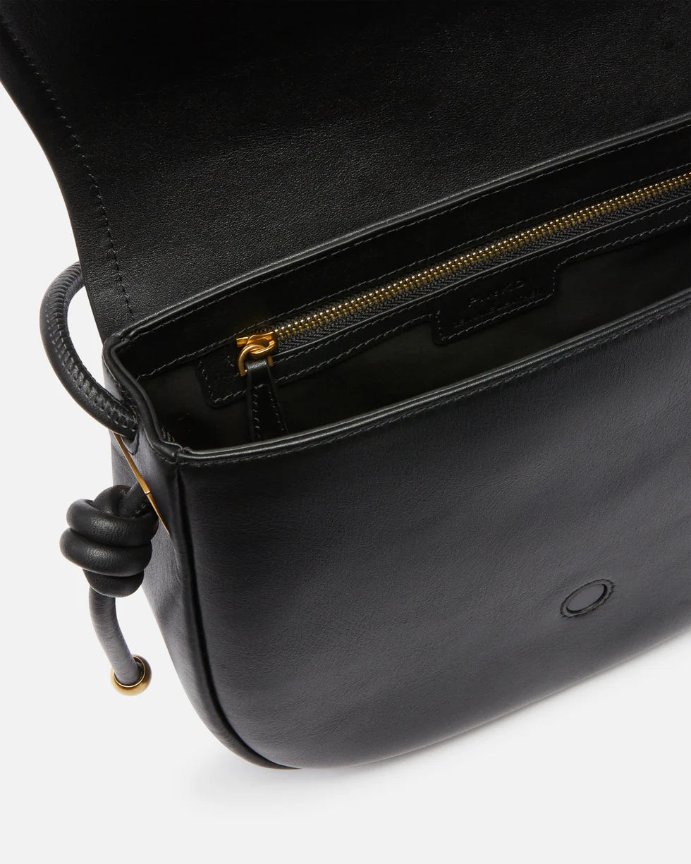 Grand sac bandoulière en cuir avec nœuds