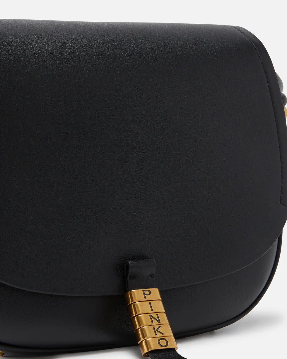 Grand sac bandoulière en cuir avec nœuds