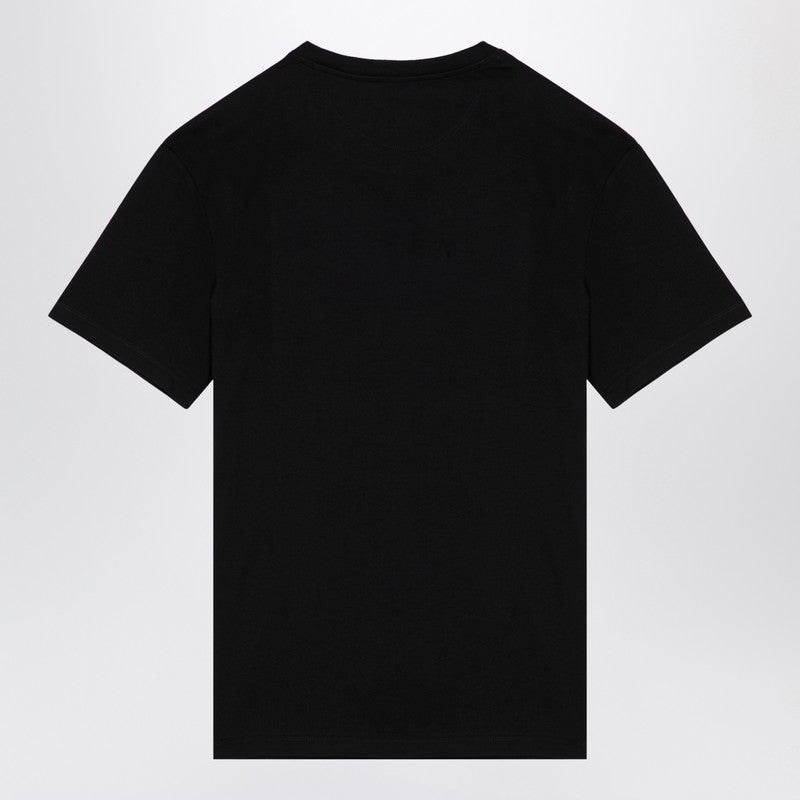 T-shirt noir en coton avec logo VLTN