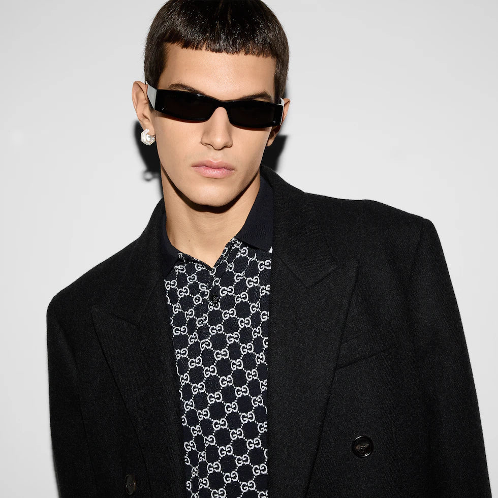 Polo GG en jacquard de piqué de coton