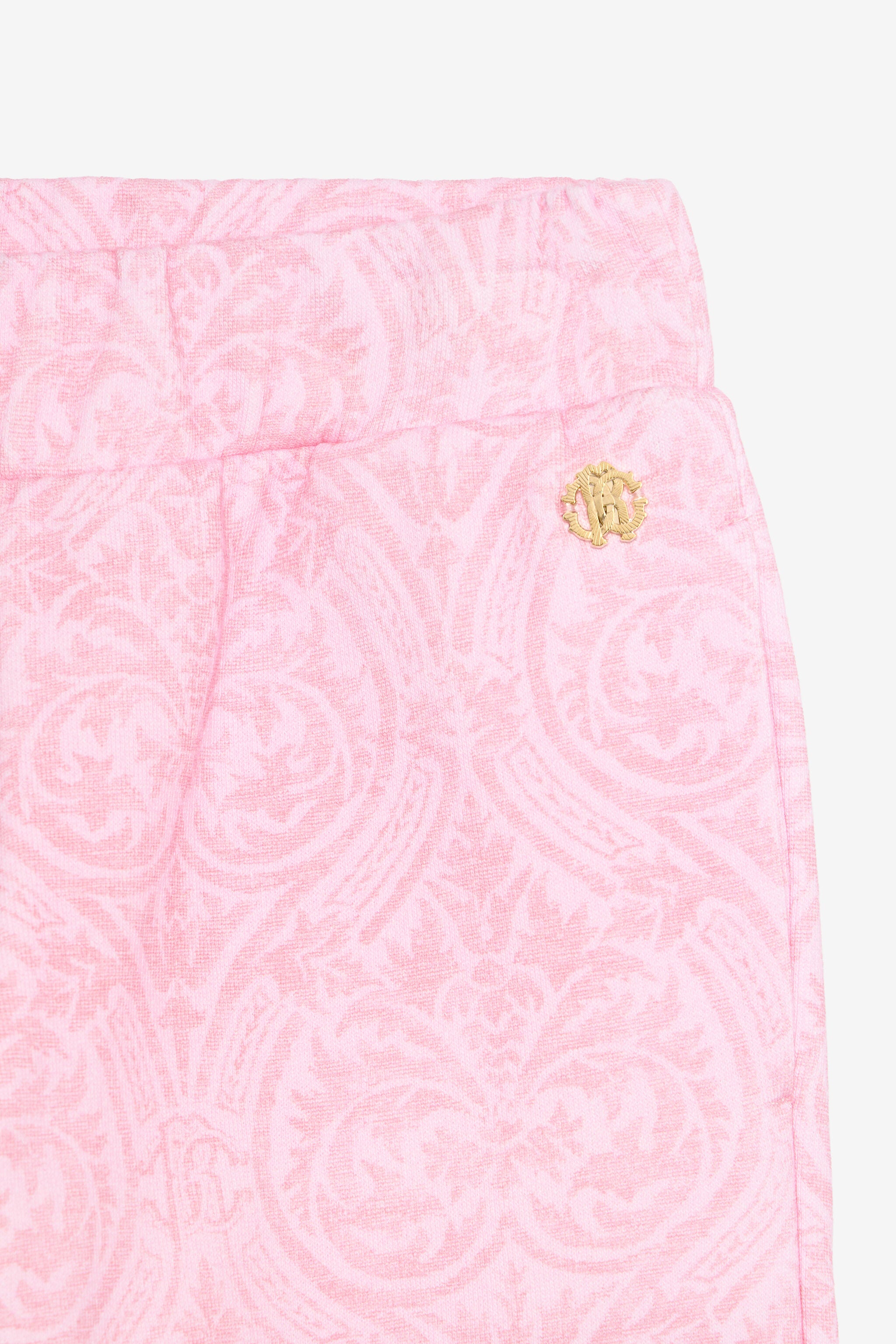 Pantalon jacquard rose
