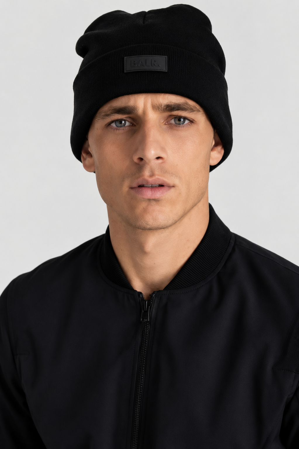 Ash rib beanie jet black