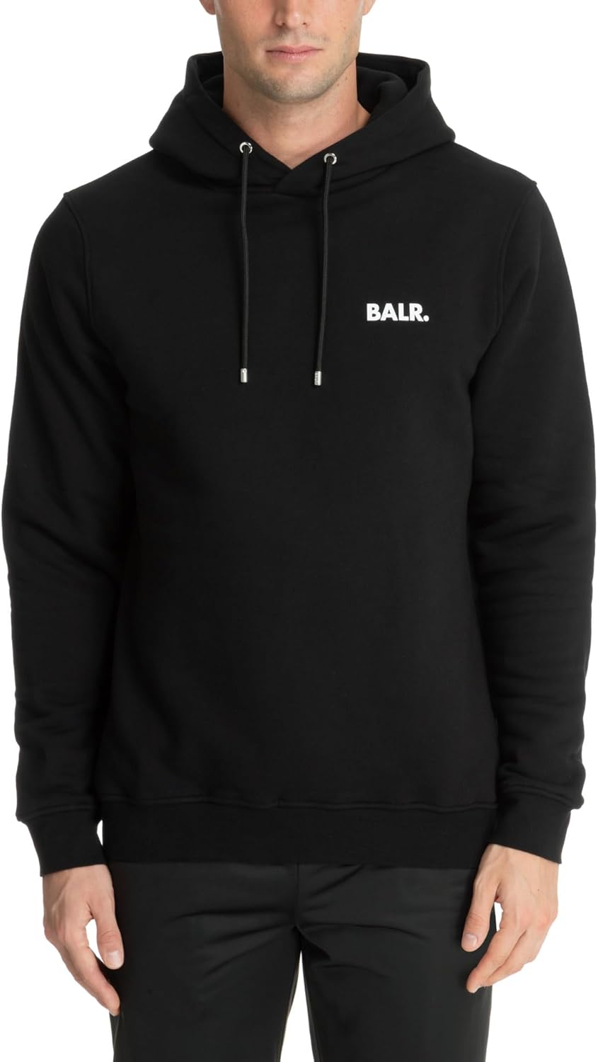 Brand straight small logo hoodie