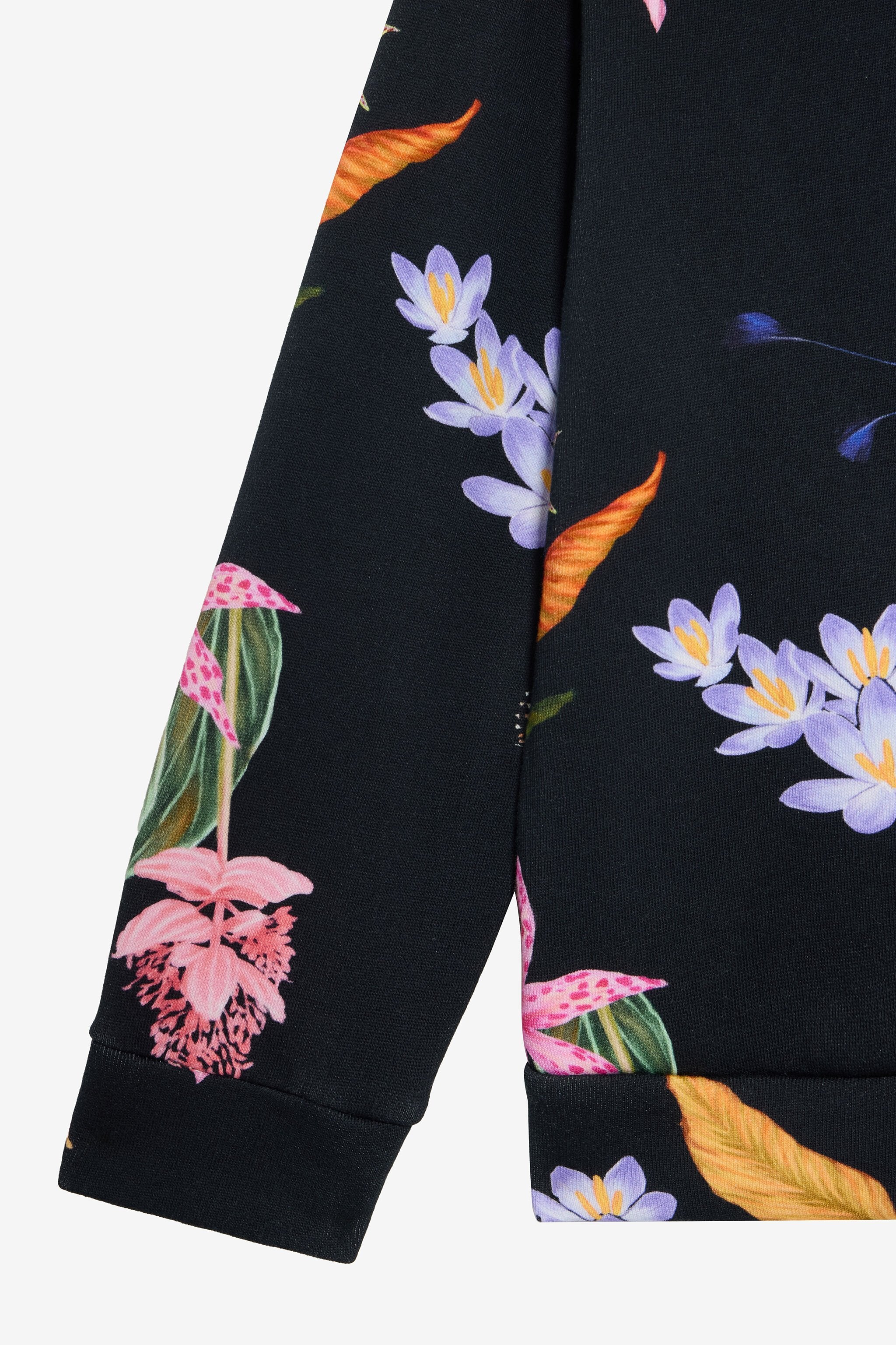 Sweat à capuche fleuri