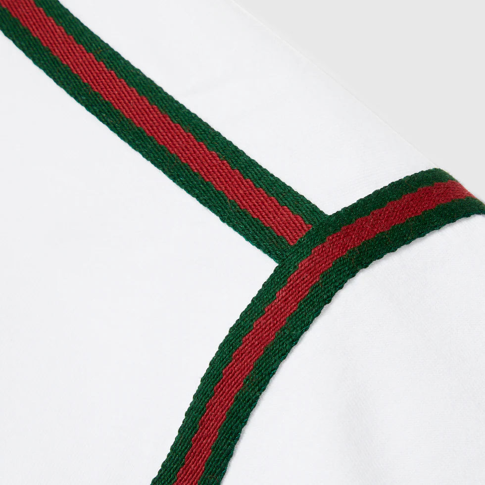 T-shirt en jersey de coton avec bande Web