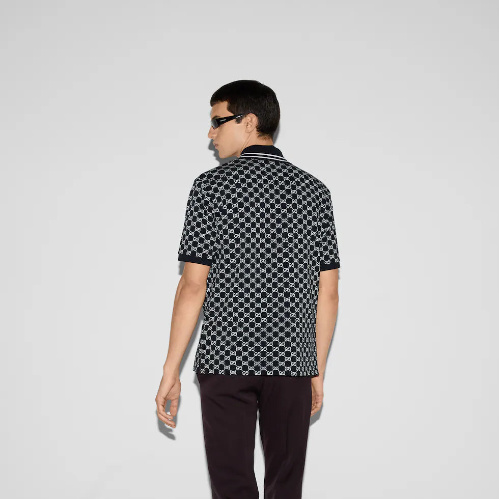 Polo GG en jacquard de piqué de coton