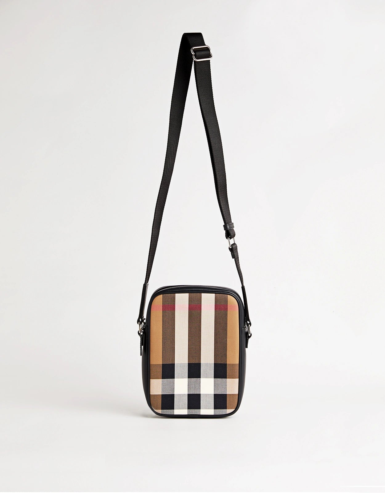Sac bandoulière Paddy à carreaux IP marron taupe