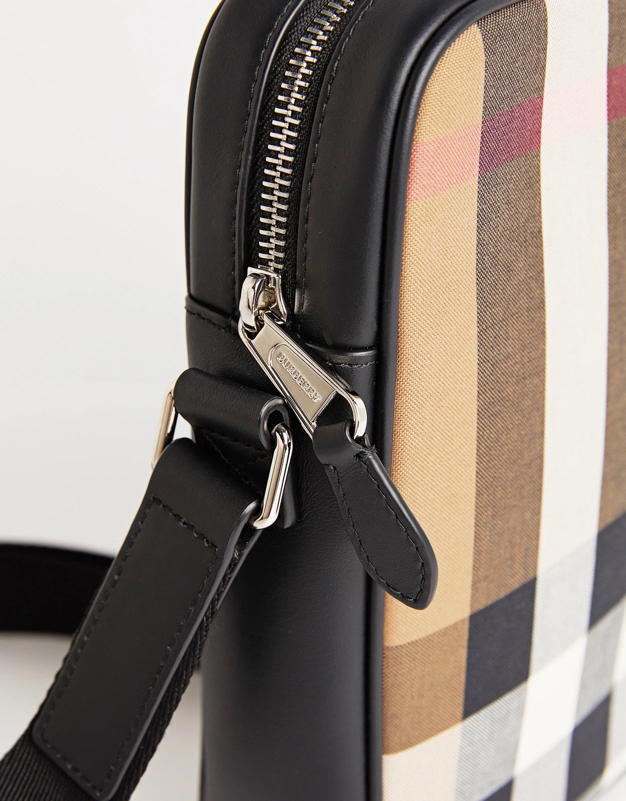 Sac bandoulière Paddy à carreaux IP marron taupe