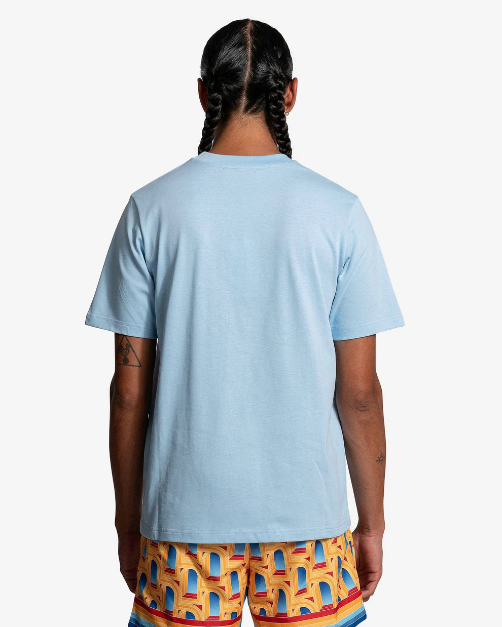 Tennis Club Pastelle Printed T-Shirt in Pale Blue