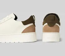 SNEAKER METAL « BOLD » MIX EN CUIR