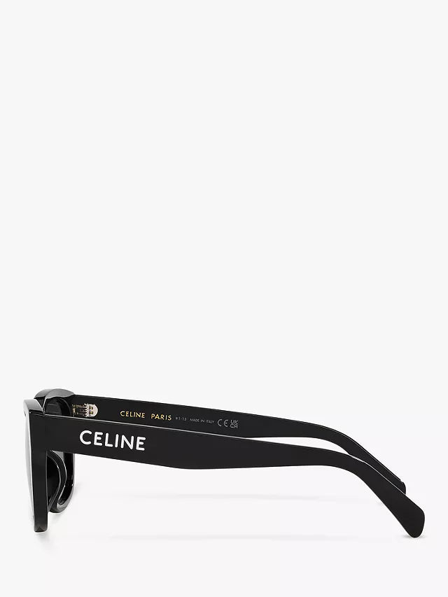 CL40249U Men's Rectangular Sunglasses, Shiny Black/Grey