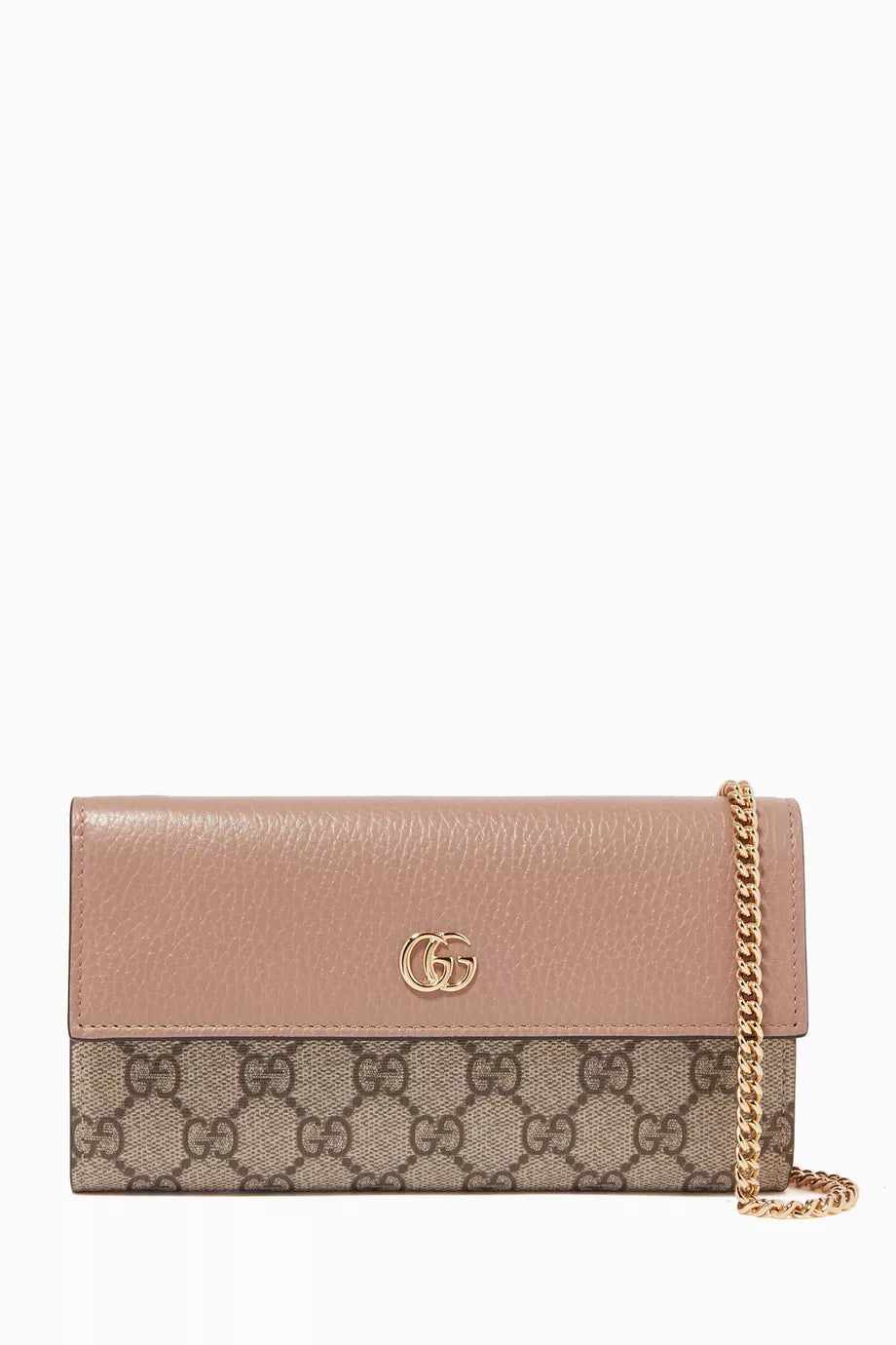 Sac Gucci GG Marmont Chain Wallet in Supreme Canvas