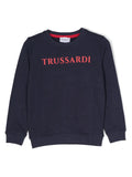 TRUSSARDI JUNIOR sweat en coton à logo imprimé