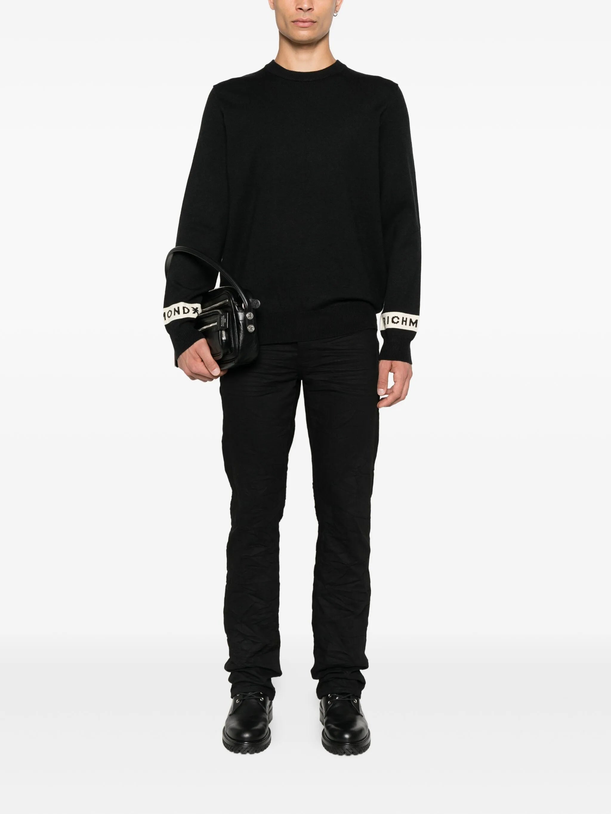 Pull à col rond avec détail du logo de la marque
