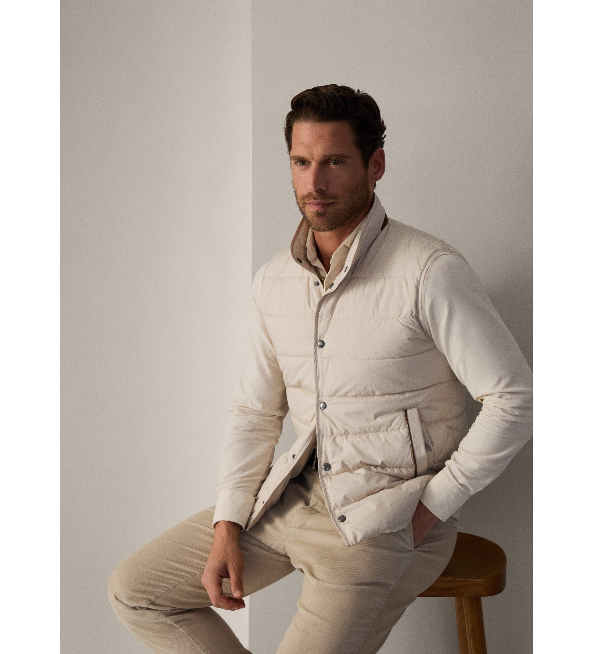 Hackett London Rigby Rev Gilet veste Homme DOUBEL FACE