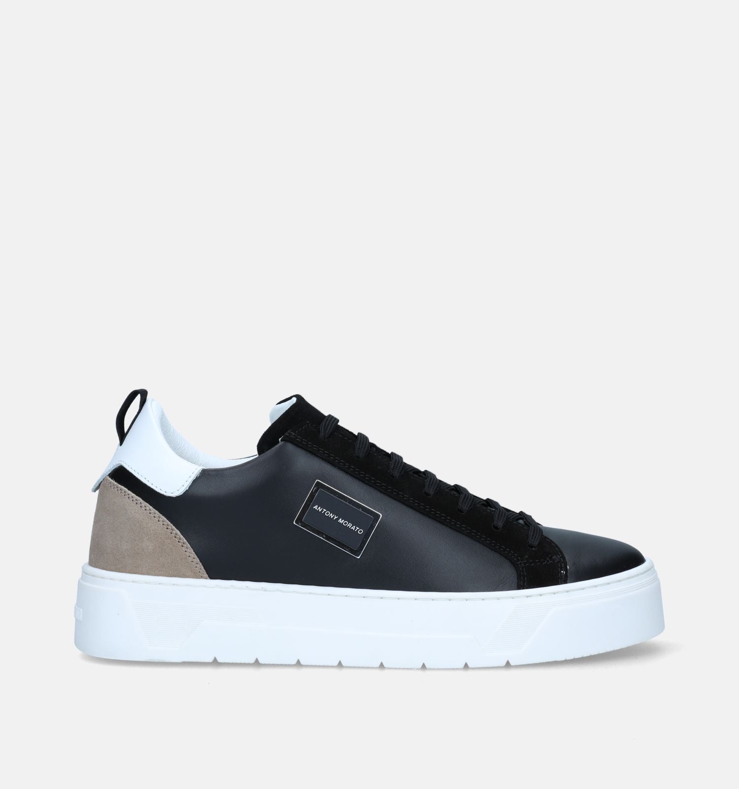 Baskets Antony Morato Metal Bold Mix en cuir noir