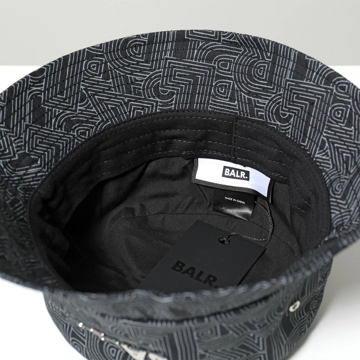 Classic AOP Track Bucket Hat Jet Black