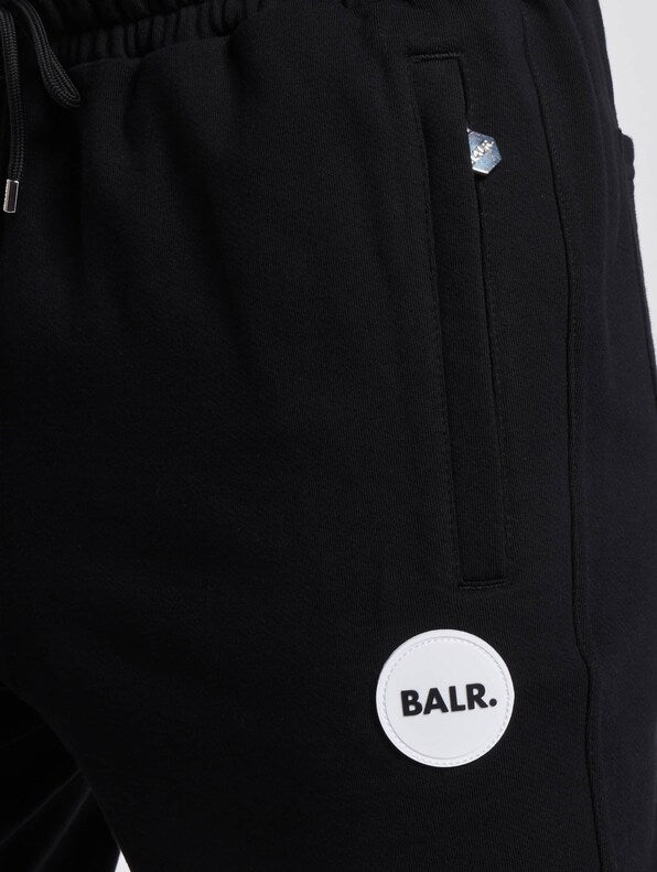 Jacob Round Rubber Badge Regular Jogger Jet Black