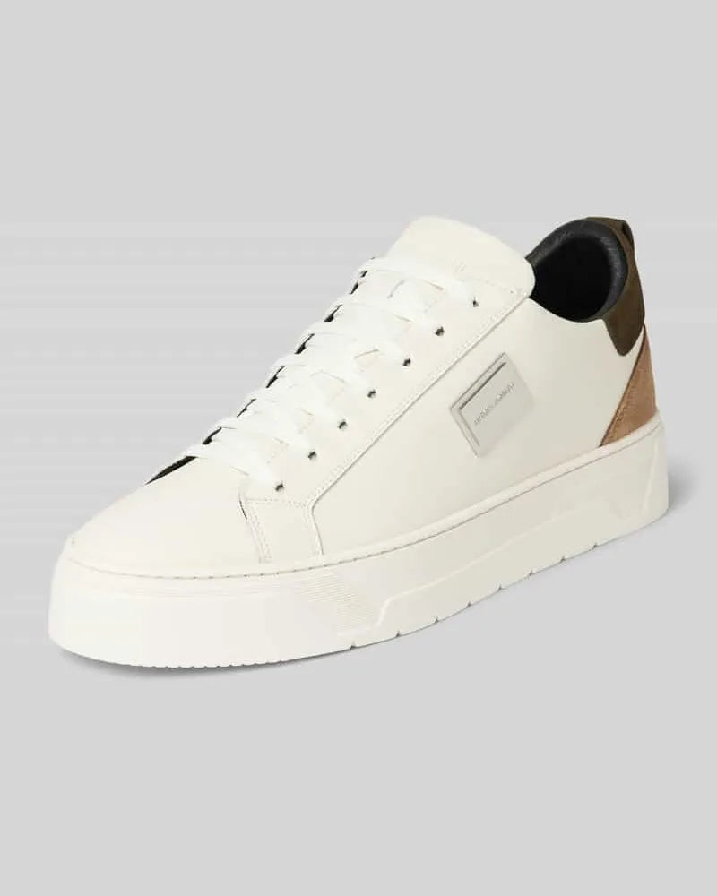 SNEAKER METAL « BOLD » MIX EN CUIR