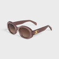 TRIOMPHE 01 SUNGLASSES IN ACETATE MILKY HAZELNUT