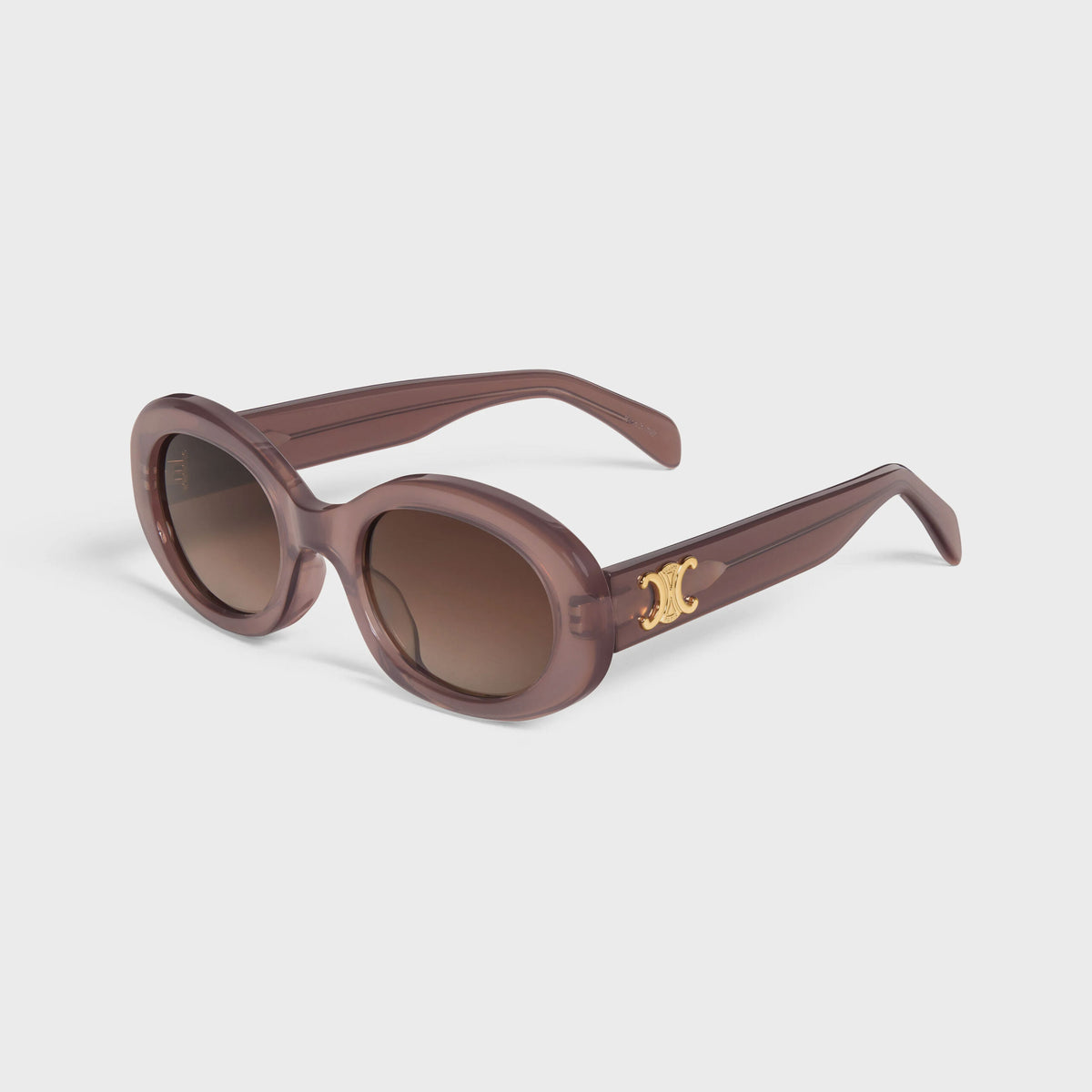 TRIOMPHE 01 SUNGLASSES IN ACETATE MILKY HAZELNUT