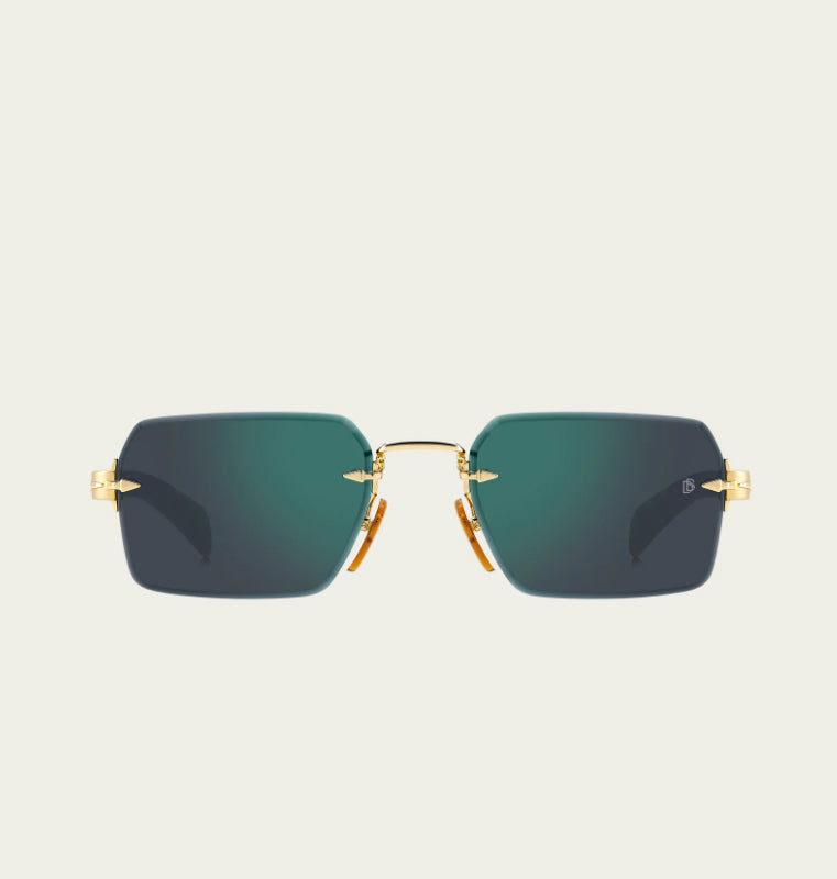 Lunettes de Soleil David Beckham DB 7109/S - GOLD HAVANA - GREEN MIRROR