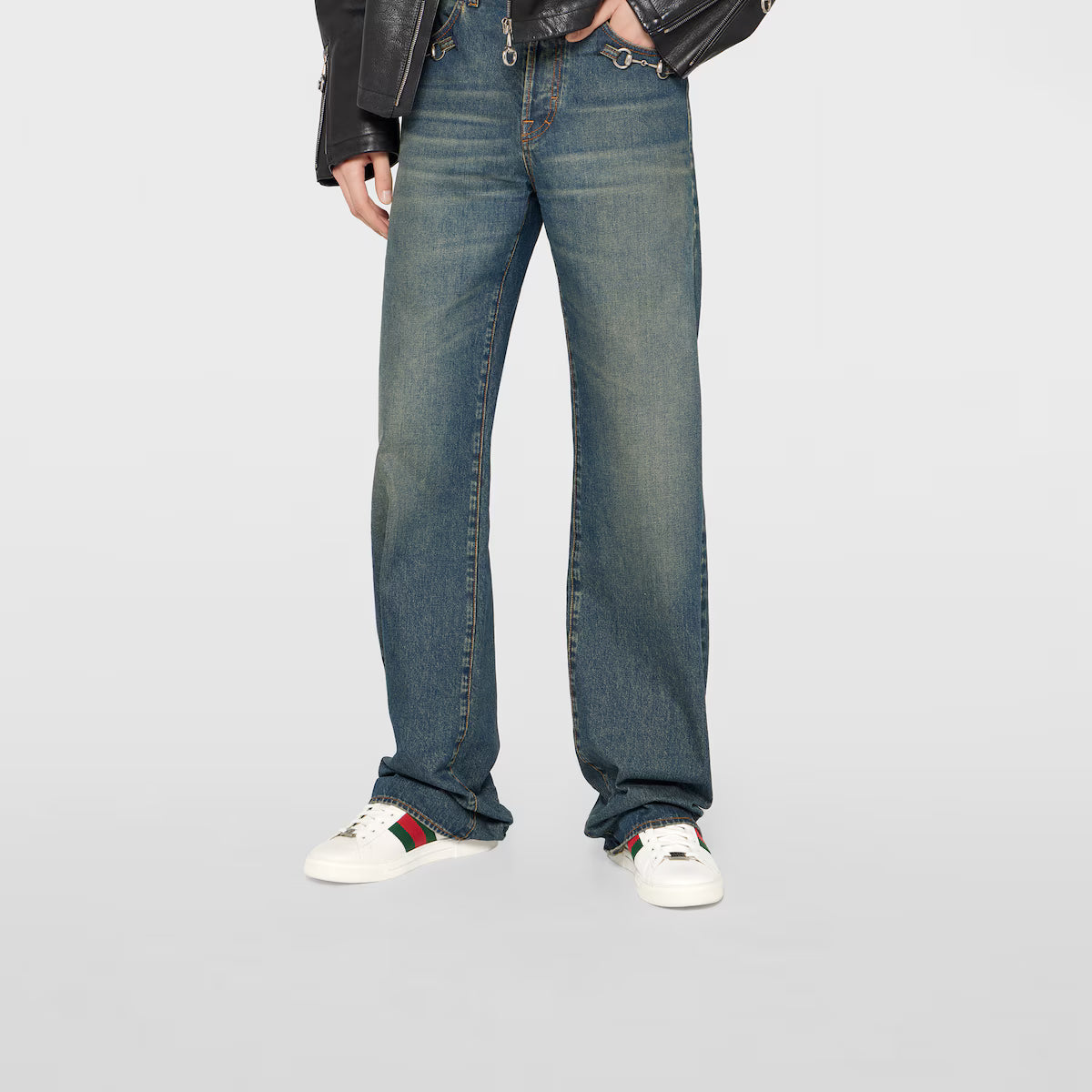 Baskets Gucci Ace avec bande Web pour homme