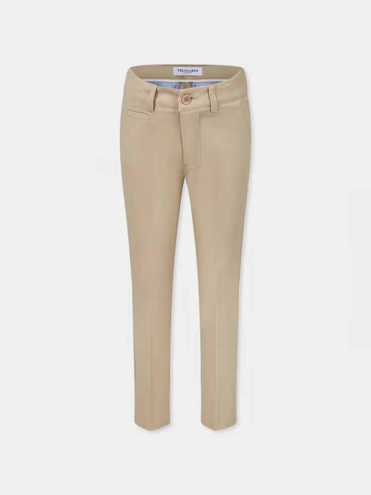 Pantalon chino beige Trussardi pour enfants