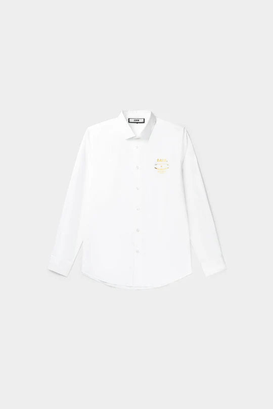 Phillipe Slim Emblem Shirt Bright White