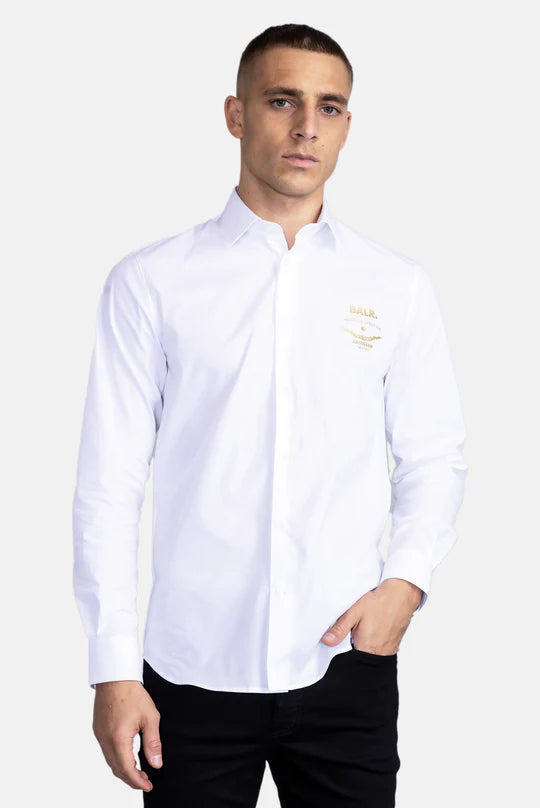 Phillipe Slim Emblem Shirt Bright White