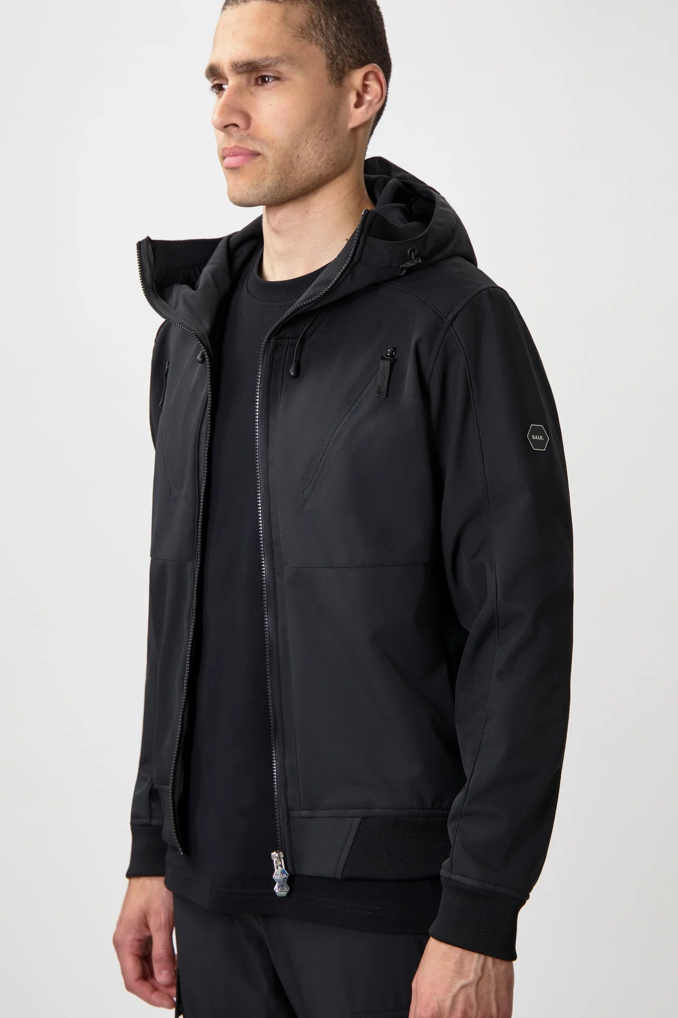 Hexline Regular Fit Soft Shell Jacket Jet Black