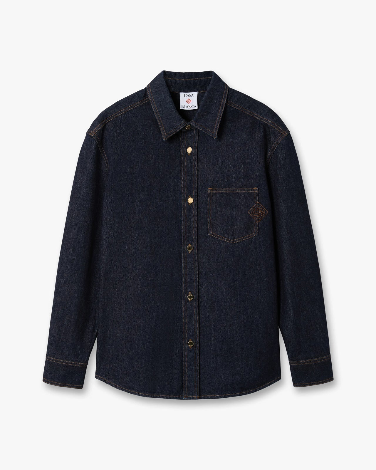 Chemise Casablanca à  indigo en denim brut MAISON PRADO
