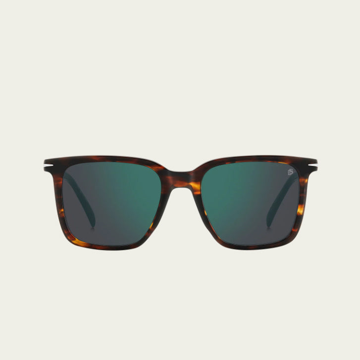 Lunettes de Soleil David Beckham DB 1130/S - BROWN HORN - GREEN MIRROR