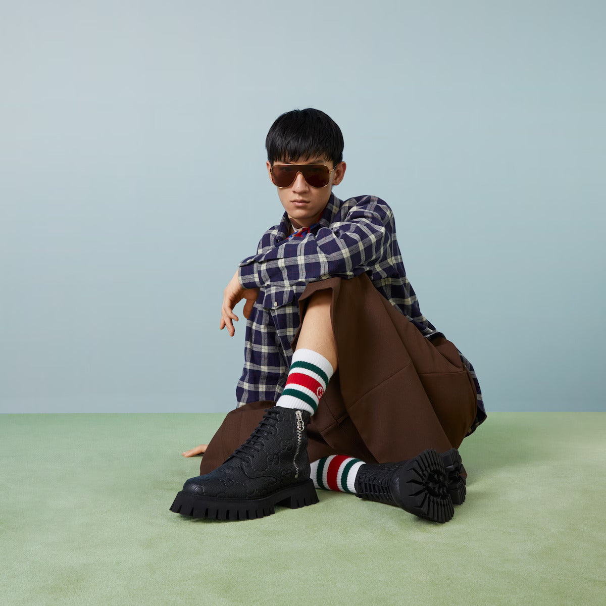 BOTTES EN CUIR GG POUR HOMME