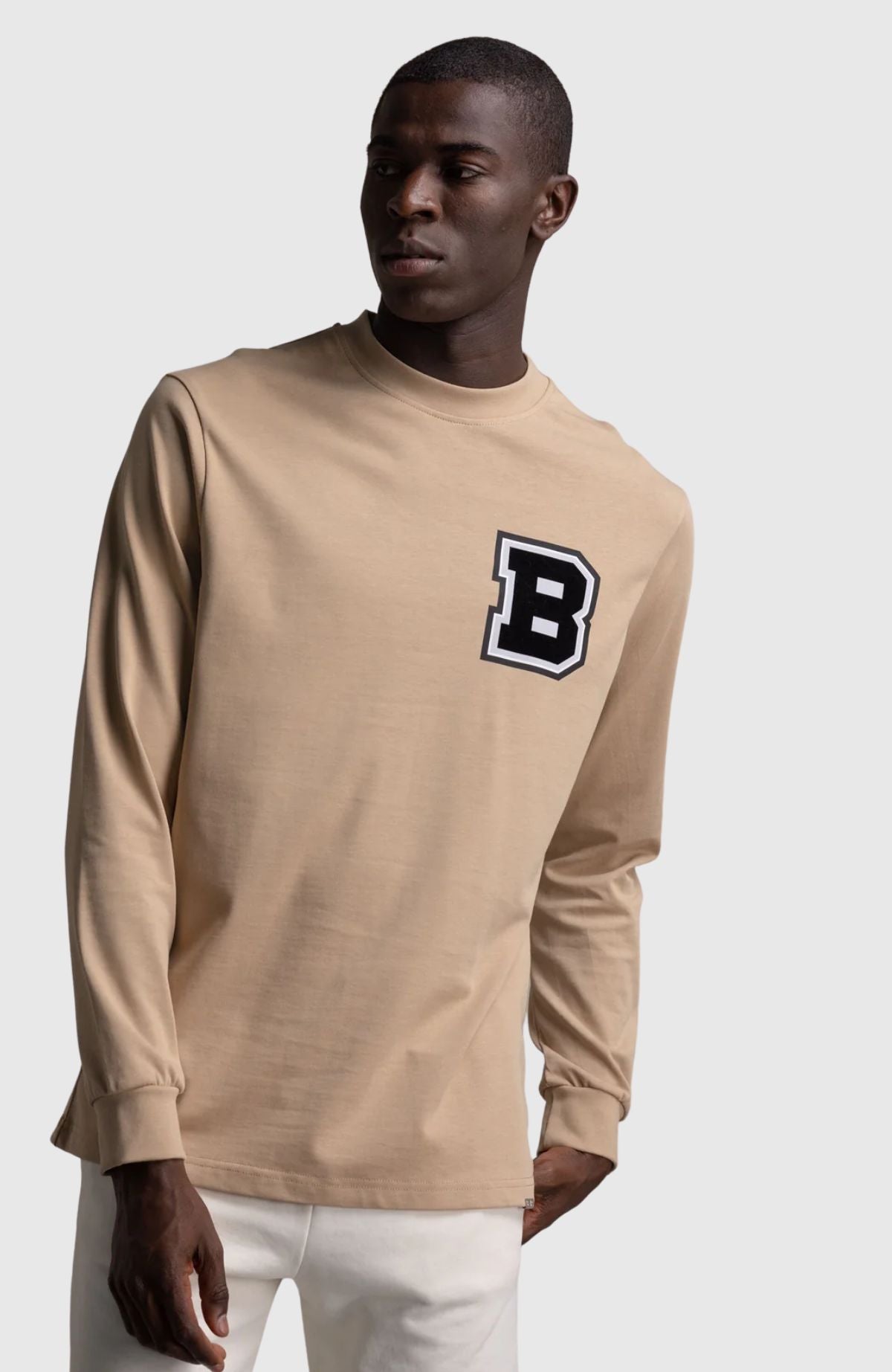 Franck Relaxed B Crest Longsleeve Irish Cream